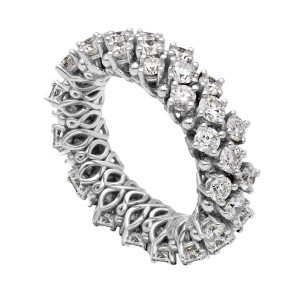 Anillo infinito oro blanco y diamantes