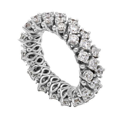 Anillo infinito oro blanco y diamantes Anillo infinito oro blanco y diamantes