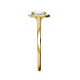 Anillo oro y diamantes baguette en halo.