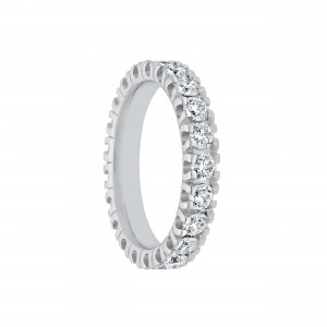 Alianza infinita oro blanco y diamantes.