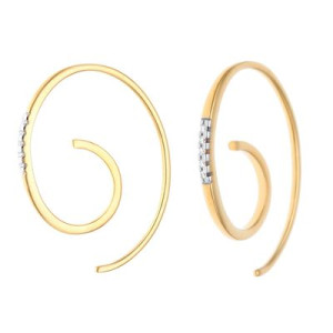 Pendientes oro amarillo y diamantes.