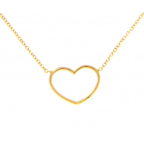 Gargantilla corazón oro 18k.