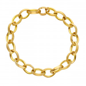 Pulsera eslabones oro amarillo 18k.