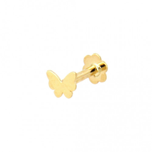 Piercing cartilago flor de oro.